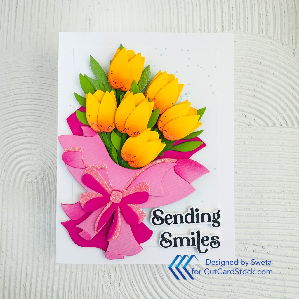  Layered Tulip Bouquet Card
