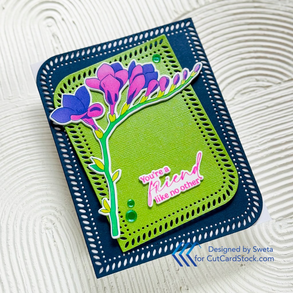 Stenciling Freesia Flourish