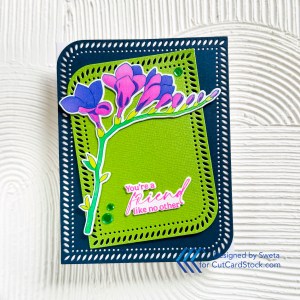 Stenciling Freesia Flourish